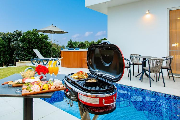 テラスで贅沢BBQ