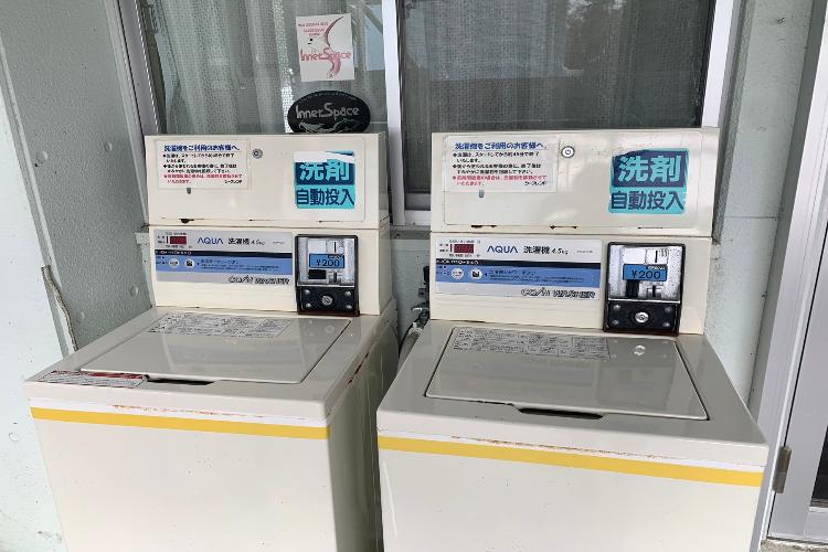 【設備】洗剤自動投入の洗濯機と干し場完備！