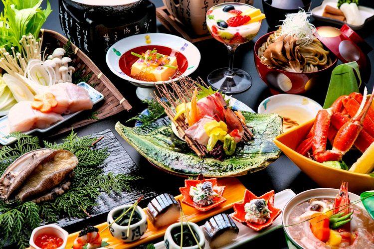 ■【きときと夢会席】お造り、ふぐ鍋、活鮑＆蟹。秋冬だから美味しい人気のグルメ　お食事イメージ
