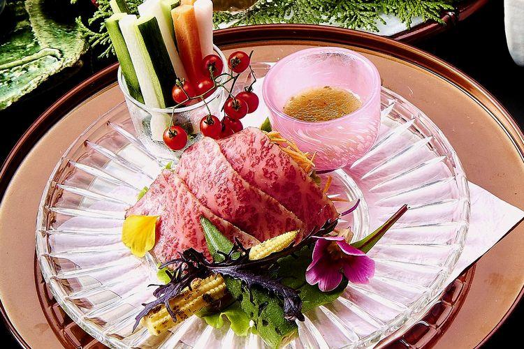■【美食デュエット会席】2種類の牛肉料理＆のど黒、新鮮なお造りを、オトナの舌で味わって！　お食事イメージ