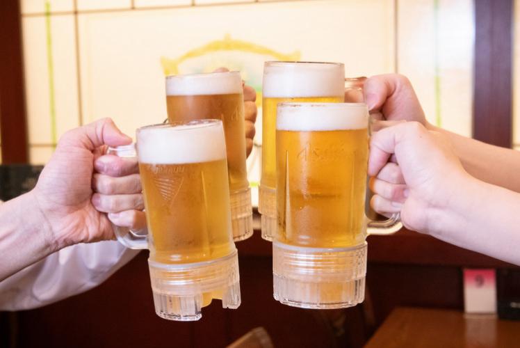 【夕食バイキング】夕食時の乾杯はビール！