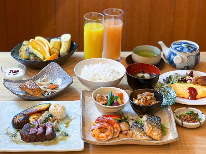 【朝食例和食メニュー】鉄板焼き付き和洋40種のビュッフェ　6:30～10:30