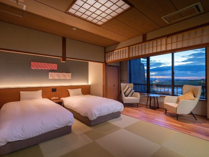 和洋室：ツイン＋10畳　「ちおん」のお部屋