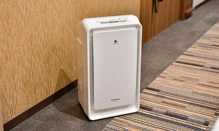 全室に加湿機能付空気清浄機を設置