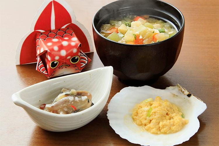 朝食バイキング（一例）<BR>種類豊富な朝食バイキングが無料でお召し上がりいただけます