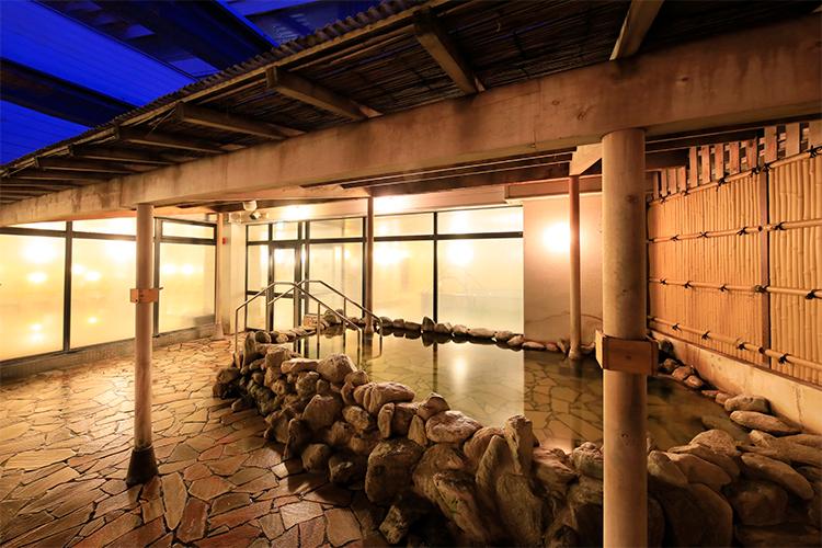 露天風呂+サウナ付！「自家源泉」掛け流し100％天然温泉<BR>男性露天風呂