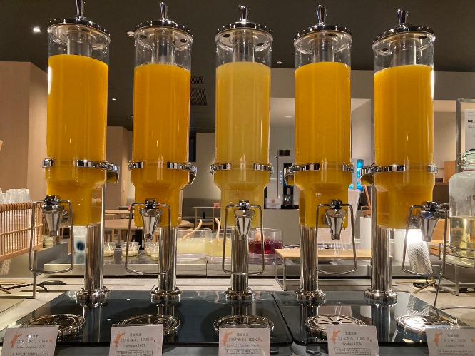 飲み比べのみかんジュースをご用意！