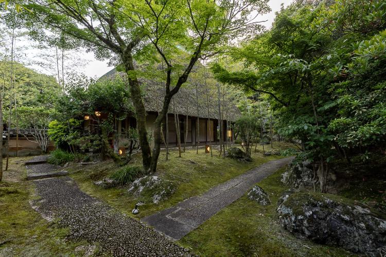 和の風情漂い、歴史の趣があふれる「三軒茶家」の一つ「竹寿庵」。