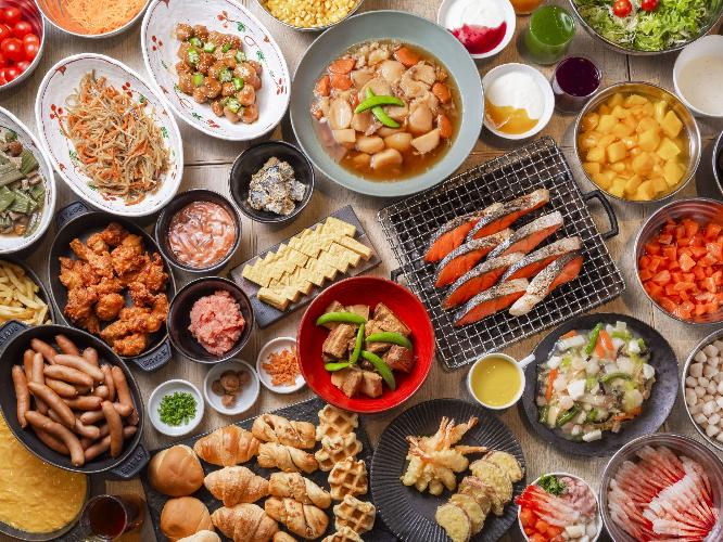 【ご朝食】北海道産の食材をふんだんに使用したビュッフェスタイル