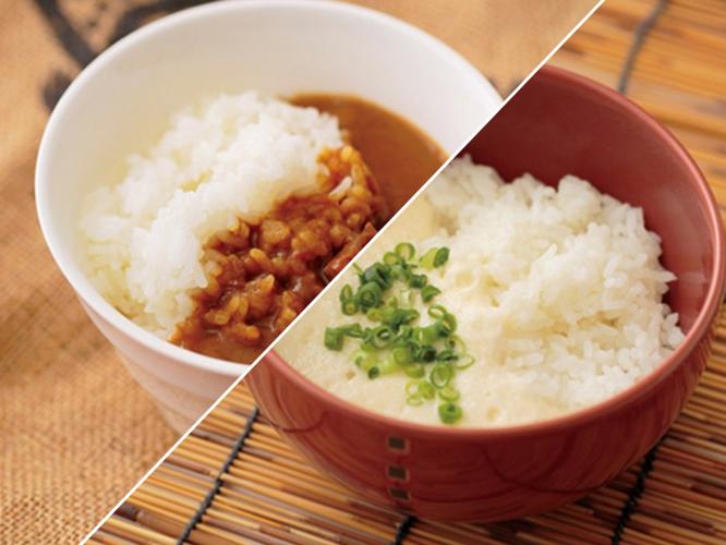 朝カレー＆とろろ