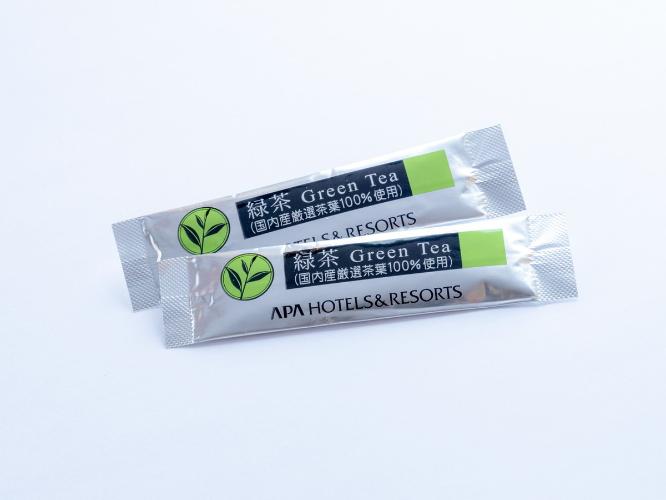 客室に緑茶をご用意。