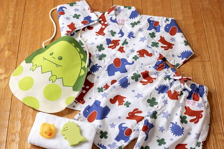 お子様用レンタル浴衣とアメニティセット（恐竜）