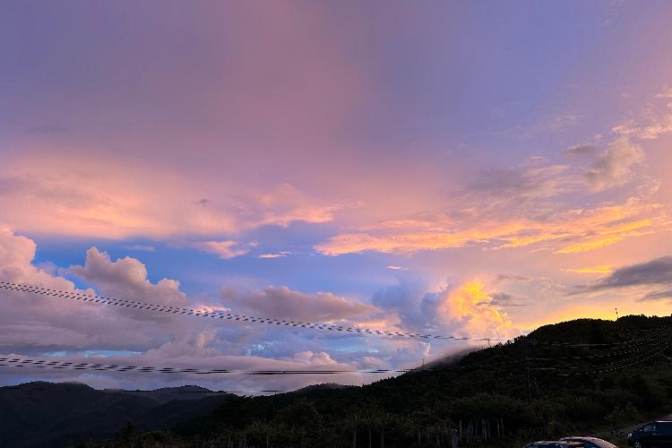 山荘からの夕焼け