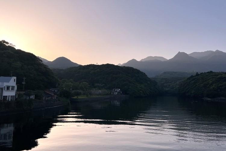 安房橋から夕景