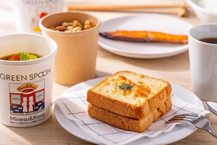 朝食【洋食】｜選べるGREENSPOONとクロックムッシュをご用意いたします。