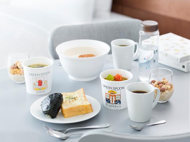 ■朝食｜ステイモーニング＋ お部屋の電子レンジで温めて出来立てをお召し上がりいただけます
