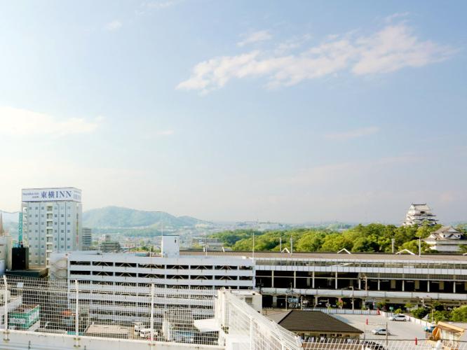 ホテルと福山城