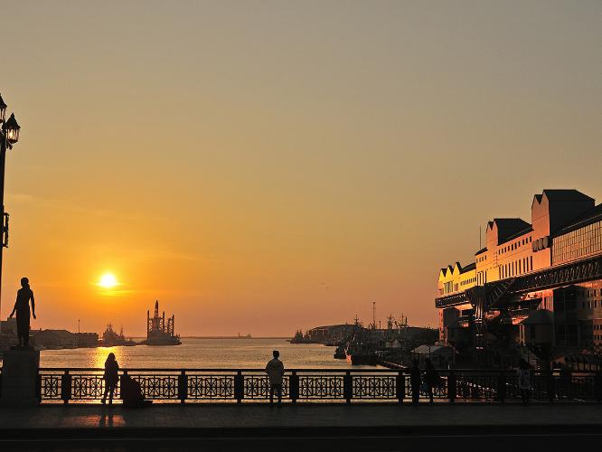 幣舞橋の夕日