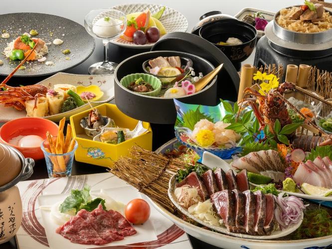 【皿鉢料理と土佐風会席イメージ】3月～5月の内容となります。