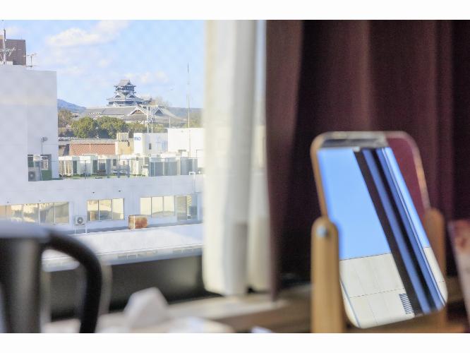 ハイフロアツインルームからだと熊本城が見えます♪