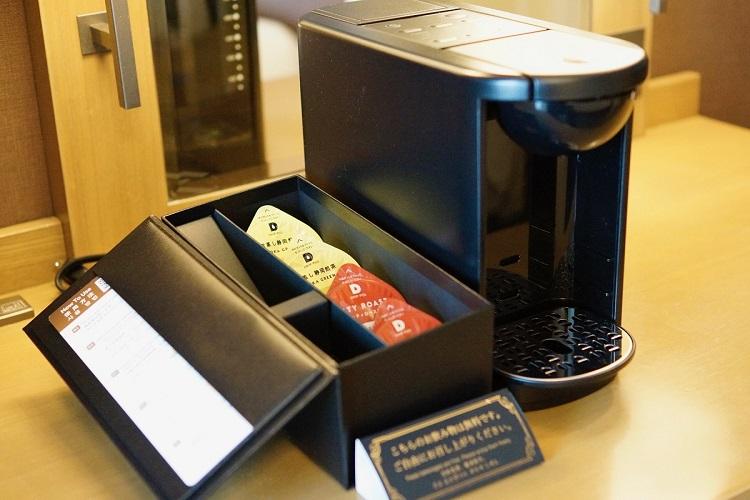 UCC DRIP PODコーヒーマシンを全客室にご用意しております。