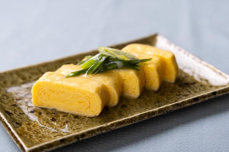 【朝食】九条ネギの出し巻き卵