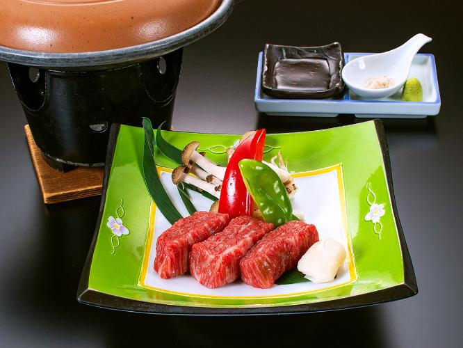 【季節の会席料理】山形牛サーロイン　陶板焼き（2025年5月末迄）