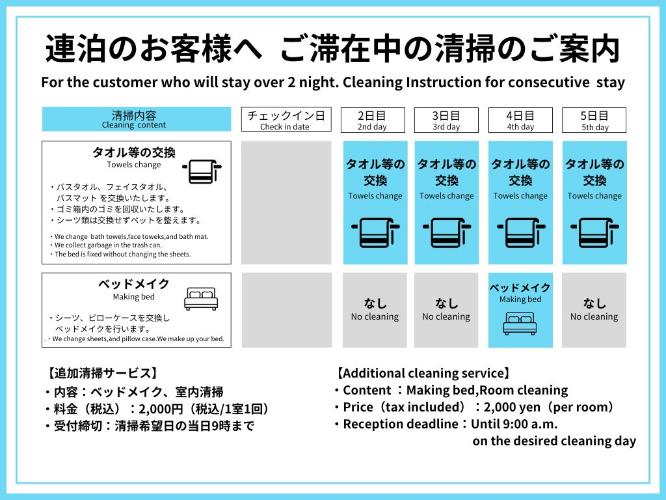 連泊清掃のご案内