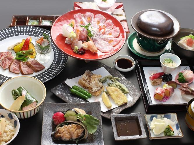 【極（きわみ）コース】料理長厳選！丹後の食材を存分にお楽しみください。