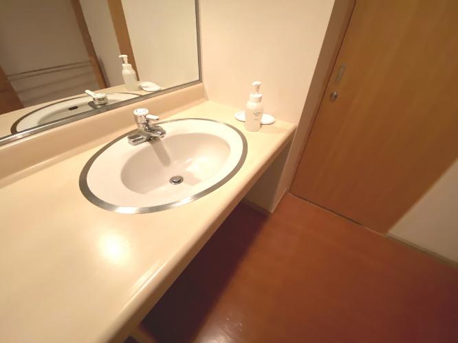 【特別室】洗面所には大きな鏡もございます。