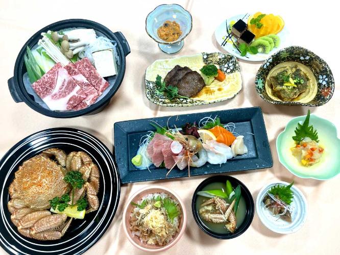 【枝幸プラン一例】枝幸産毛ガニが丸ごと1尾付き！