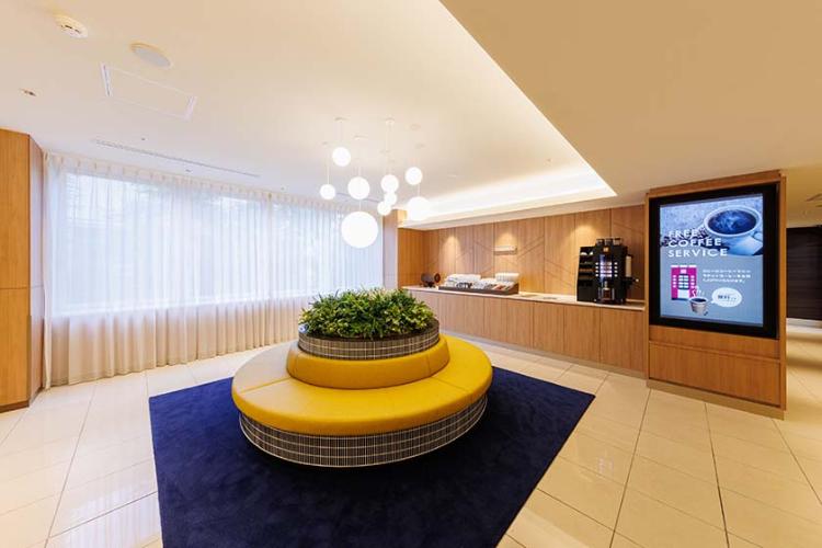 ロビー（4F）    ロビーにはコーヒーサービスをご用意しております（ご宿泊者様専用）
