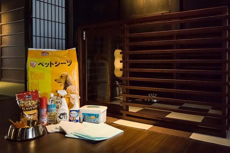 わんちゃん用アメニティ<BR>充実のアメニティで、初めてのわんちゃんとのご滞在にも安心。