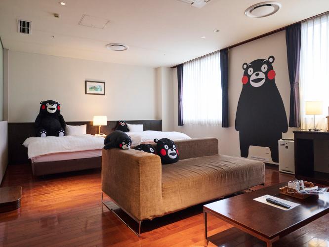 【洋室デラックス】 くまモンのお部屋・温泉風呂付（禁煙）