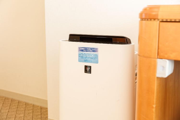 空気清浄機能付加湿器・全室完備