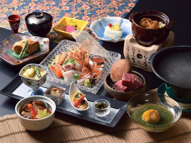 【ご夕食／湯の里（半個室）】滝本御膳（夏）／2025年6月～8月の御献立（イメージ）