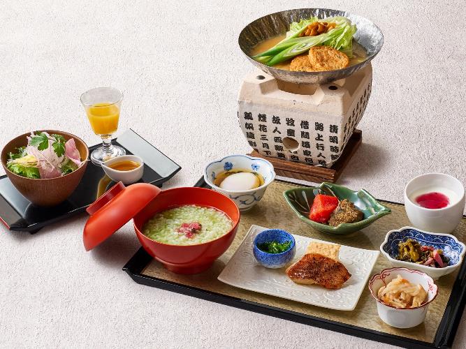 選べるご飯と相性抜群なご飯のお供を添えた京朝食(写真はイメージです)