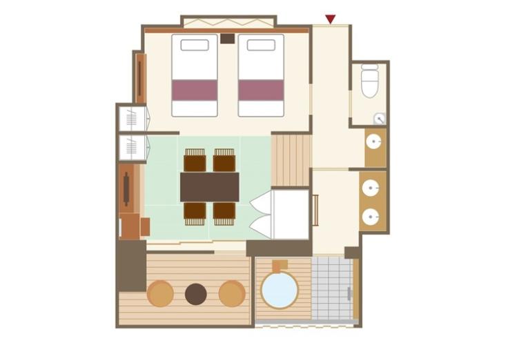 本館和洋室　間取り図