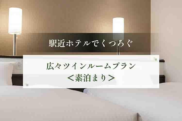 駅近ホテルでくつろぐ・広々ツインルームプラン＜素泊まり＞