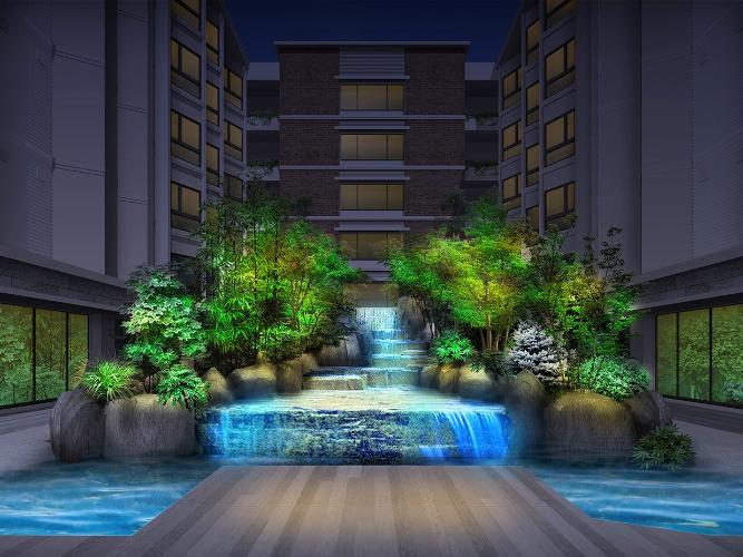中庭イメージ（夏）
