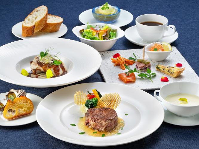 瀬戸内海産・岡山県産をはじめ、旬の厳選食材を用いたスペシャルディナーコース　※一例