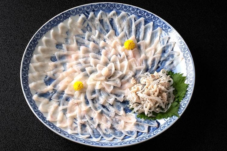 とらふく刺し（てっさ）２名盛り