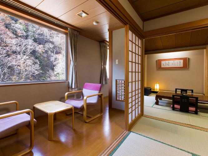 【寛ぎの間・和室二間タイプ】ゆったり寛げる広めの間取りが好評