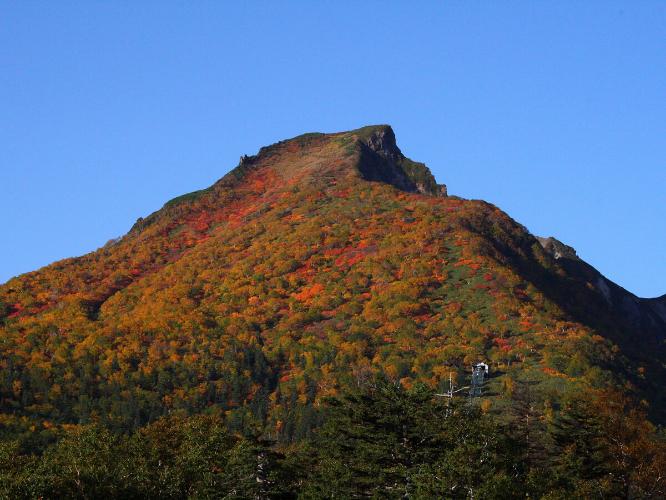 日本一早い紅葉に彩られた秋の黒岳