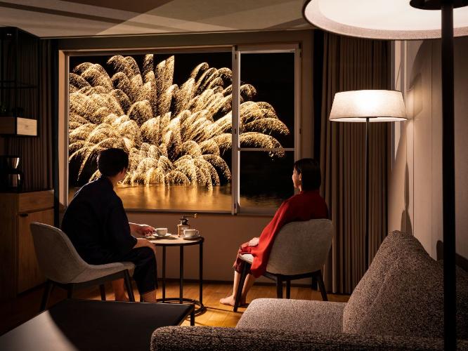 【乃の風倶楽部館】2人だけの空間で花火をお楽しみいただけます。（4/28〜10/31開催）