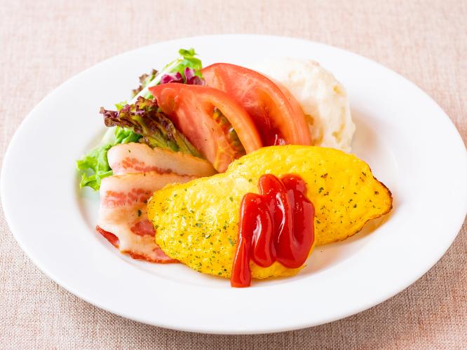 朝食ビュッフェ　盛り付け例