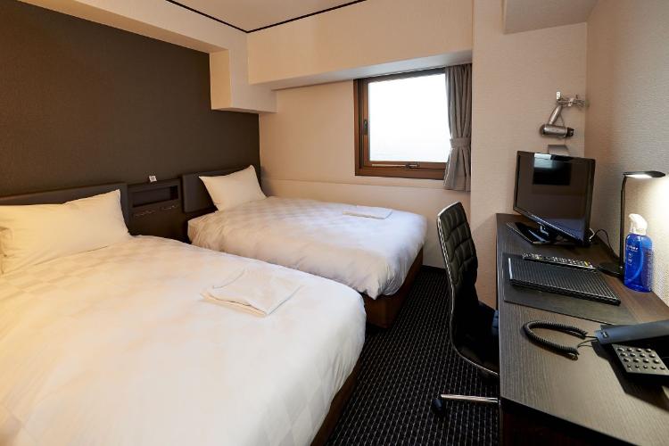 ツイン／母娘旅や友人同士にもおすすめ。ベッド2台のお部屋です。（客室一例）