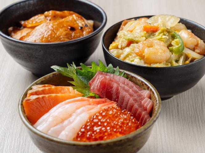 【朝食】コンセプトは「自分でつくるオリジナル丼ぶり」