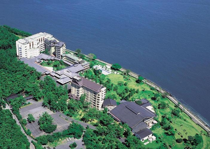 【上空からの白水館】