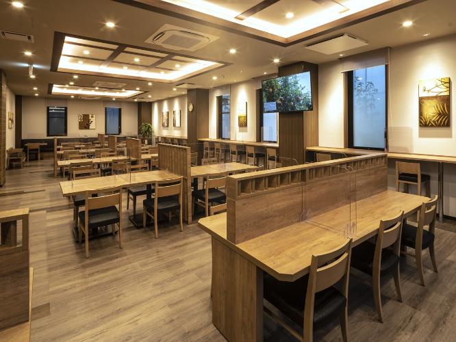 ■朝食レストラン「NAGOMI」<BR>営業時間6：30〜9：00<BR>席数79席